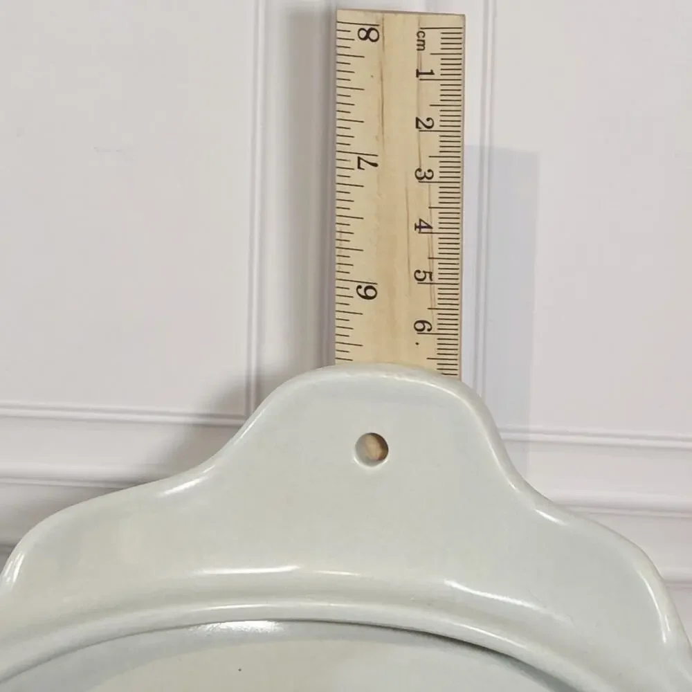 Pfaltzgraff Salt Crock Ceramic Wall Hanging Planter NO LID Blue Transfer Design
